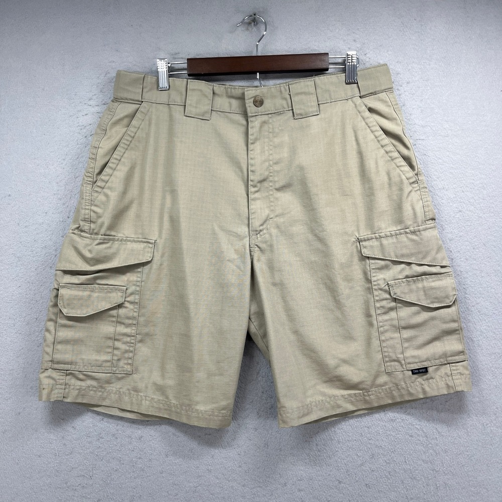 TRU-SPEC Cargo Shorts Mens 36 Tan Tactical Ripstop Utility Workwear Gorpcore